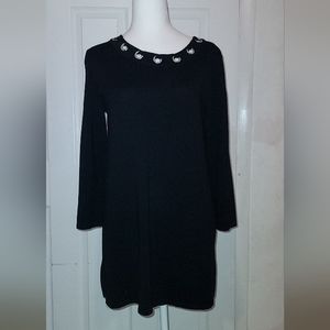 Cable and Gauge Black 3/4 Sleeved Shirt Small Petite